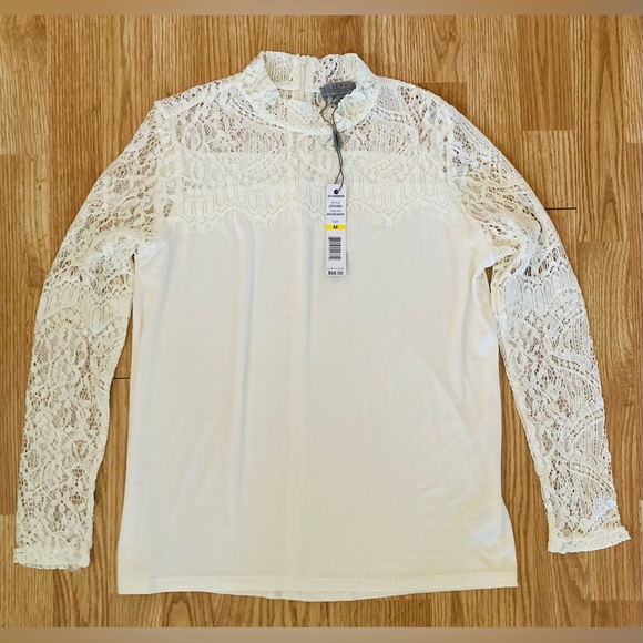 New Joseph A lace mock neck Top size M - Picture 1 of 4